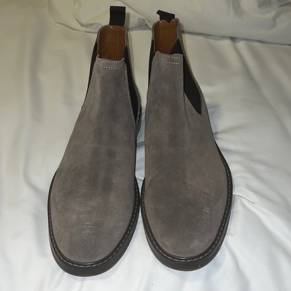 Mens grey chelsea boots - Picture 1 of 5